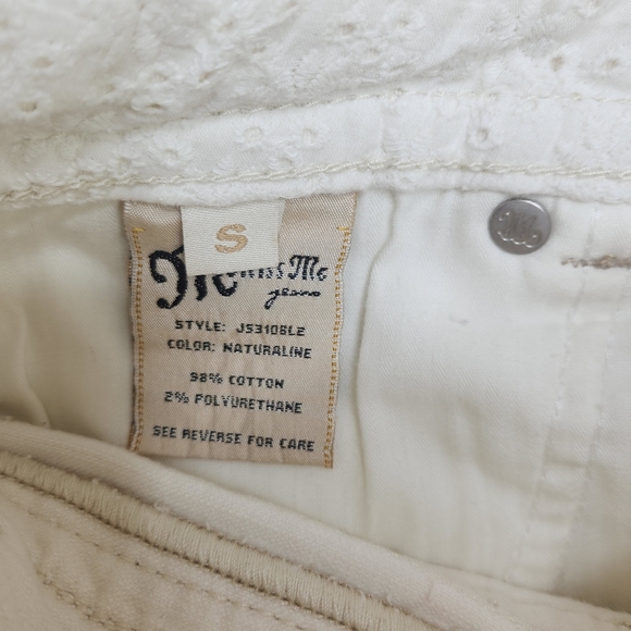 Miss Me Women's Denim MIni Skirt Flap Pockets Eyelet Trim Off White S - Picture 10 of 10